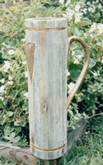 "Pitcher"  Wood and Copper.  Ronald L Siebler 1990  Click to enlarge.