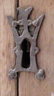 Library keyhole escutcheon