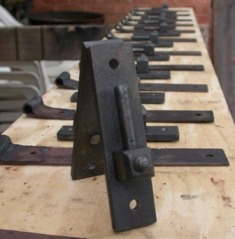 Shutter Pintles and strap hinges.  Created by Ron Siebler.